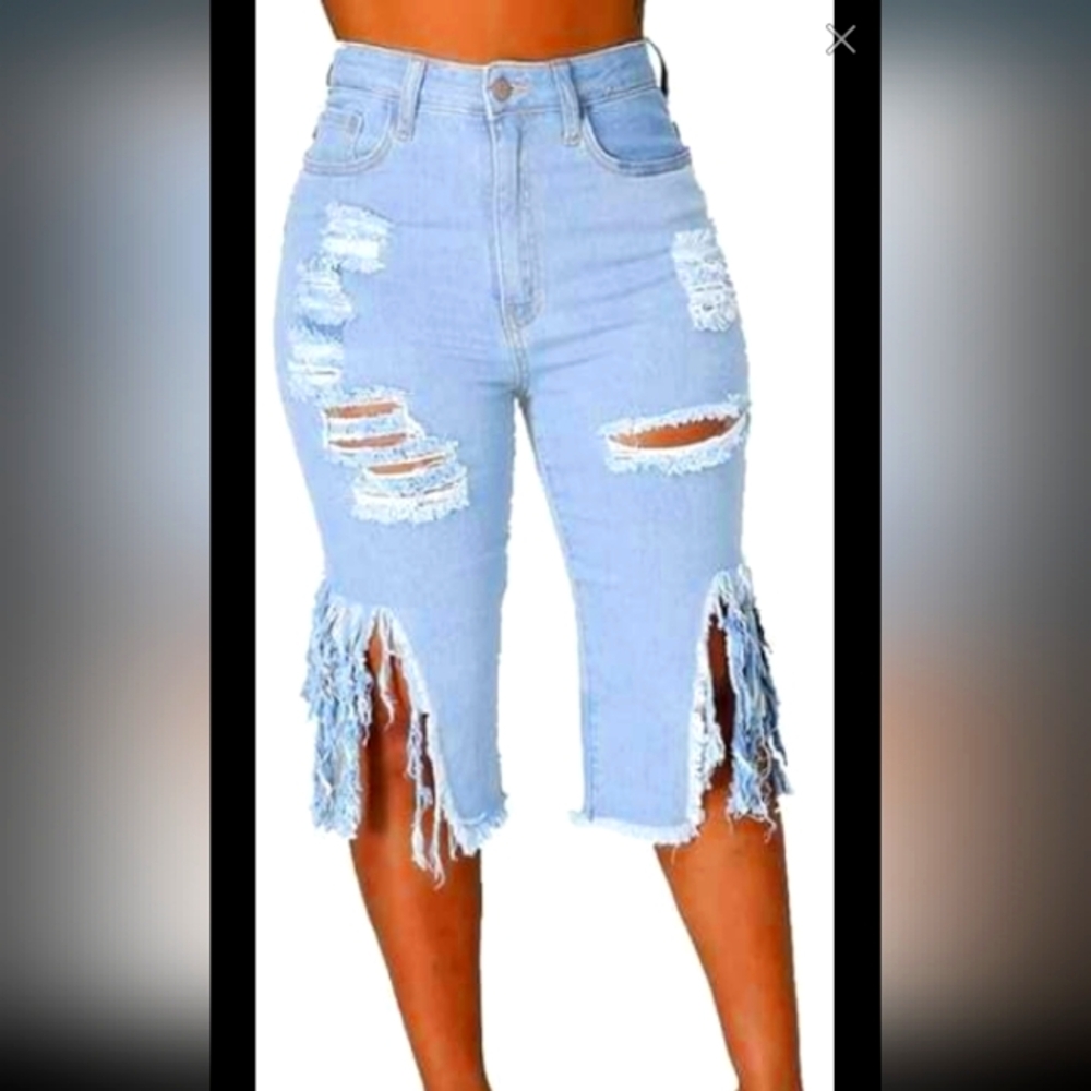Sexy Ripped Jean Shorts